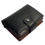 كلاسيك ميلانو محفظة كلاسيك ميلانو بحماية RFID للرجال والنساء - حامل بطاقات أوتوماتيكي بتصميم بوب أب - محفظة بطاقات آمنة ومدمجة للرجال - محفظة أنيقة للرجال والنساء