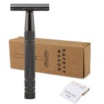 إليمي طقم شفرات سلامة مزدوجة الحافة أسود مع 5 قطع شفرة