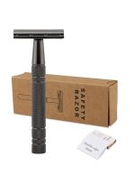 إليمي طقم شفرات سلامة مزدوجة الحافة أسود مع 5 قطع شفرة