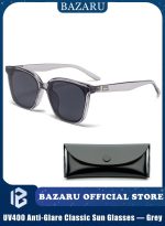 بازار نظارات شمسية مستقطبة للرجال والنساء - نظارات شمسية كلاسيكية مضادة للتوهج UV400، حماية كاملة من الأشعة فوق البنفسجية للقيادة وصيد الأسماك والسفر (رمادي)