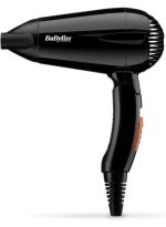 بيبي ليس مجفف شعر بيبيليس | أداء تجفيف قوي بقدرة 2000 واط مع جهد مزدوج لراحة السفر | 2 إعدادات حرارة وسرعة مع وقت تجفيف سريع | تصميم خفيف الوزن وقابل للنقل | الموديل 5344SDE – أسود أسود - Image 3