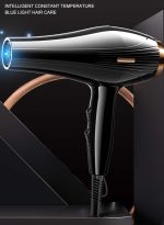 ⁦صورة العالمة مجفف شعر أيوني 6 في 1، مجفف شعر محترف للصالون بقوة 2200 واط ومحرك AC للتجفيف السريع مع 2 سرعة و 3 إعداد حرارة، مزود بموزع الهواء والوحدة ومكثف التركيز للشعر المجعد والمستقيم، ومشط.⁩ - الصورة ⁦2⁩