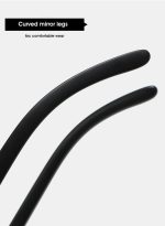 ⁦نظارات شمسية رجالية بدون إطار بتصميم معدني و خشبي عصري⁩ - الصورة ⁦5⁩