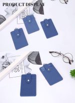 ⁦رويس حافظة محفظة جلدية لحمل بطاقات الهوية للجنسين مع حبل / حزام إضافي بكرة شارة قابلة للسحب وفتحة 3 بطاقات للعمل / المدرسة أزرق ملكي⁩ - الصورة ⁦6⁩