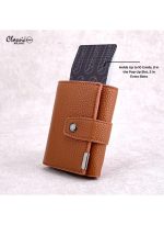 Classic Milano محفظة كلاسيك ميلانو من الجلد الصناعي مع تقنية حجب RFID للرجال والنساء - محفظة حامل بطاقات تلقائية بتصميم منبثق - حامل بطاقات ائتمان آمن ومضغوط للرجال - محفظة أنيقة للرجال ومحفظة بطاقات RFID للنساء - Image 2