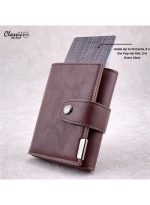 ⁦كلاسيك ميلانو محفظة كلاسيك ميلانو بحماية RFID للرجال والنساء - حامل بطاقات أوتوماتيكي بتصميم بوب أب - محفظة بطاقات آمنة ومدمجة للرجال - محفظة أنيقة للرجال والنساء⁩ - الصورة ⁦2⁩