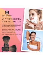 ⁦دن أوف مان فرشاة حلاقة شعر جامبو 27 مللي متر عقدة ممتازة خالية من القسوة تقليد بادجر شعيرات ناعمة فائقة الامتصاص لحلاقة ناعمة بمقبض من خشب الورد الحقيقي⁩ - الصورة ⁦6⁩