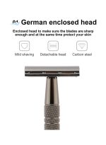 إليمي طقم شفرات سلامة مزدوجة الحافة أسود مع 5 قطع شفرة - Image 2