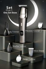 ⁦دوشر ماكينة حلاقة كهربائية للرجال، ماكينة حلاقة للجسم آمنة ومناسبة للمناطق الحساسة، ماكينة حلاقة قابلة لإعادة الشحن ومقاومة للماء للاستخدام الجاف/الرطب⁩ - الصورة ⁦2⁩