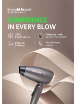 ⁦سوناشي مجفف شعر صغير قابل للطي للسفر أحمر/أسود أحمر وأسود⁩ - الصورة ⁦4⁩