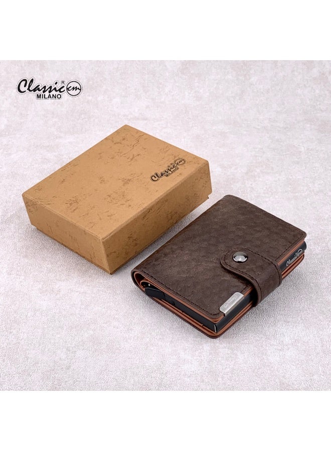 225fe5a5-a96f-4e15-ace3-5ae3d7f47e77.jpg كلاسيك ميلانو محفظة كلاسيك ميلانو بحماية RFID للرجال والنساء - حامل بطاقات أوتوماتيكي بتصميم بوب أب - محفظة بطاقات آمنة ومدمجة للرجال - محفظة أنيقة للرجال والنساء - الصورة 1