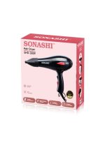 ⁦سوناشي مجفف شعر احترافي بقوة 2000 وات SHD-3009 أسود أسود⁩ - الصورة ⁦4⁩