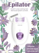 ⁦دوشر 2 في 1 آلة إزالة الشعر وآلة الحلاقة للنساء - منتجات إزالة الشعر مع بطارية قابلة لإعادة الشحن، مشط قابل للتعديل⁩ - الصورة ⁦4⁩