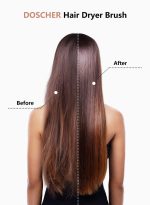 دوشر فرشاة استشوار الشعر ومجفف الشعر السيراميكي ومصفف الشعر 2 في 1 احترافي 1200 واط أسود/بيج None - Image 5
