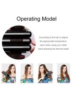 صن هوم مكواة تجعيد الشعر الكهربائية 3 أسطوانات، 25 ملم، أسود 380 ملم أسود 380مم - Image 4