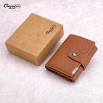 Classic Milano محفظة كلاسيك ميلانو من الجلد الصناعي مع تقنية حجب RFID للرجال والنساء - محفظة حامل بطاقات تلقائية بتصميم منبثق - حامل بطاقات ائتمان آمن ومضغوط للرجال - محفظة أنيقة للرجال ومحفظة بطاقات RFID للنساء