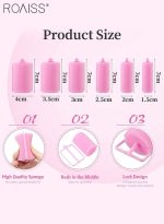رويس 56 قطعة من لفافات الشعر بالإسفنج الناعمة لتجعيد الشعر أثناء النوم بأحجام متنوعة، أداة تجعيد الشعر المرنة مع مشط ذيل مدبب ومشط مزدوج الأطراف لتصفيف الشعر بنفسك - Image 6