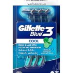طقم شفرات حلاقة بلو 3 كول من 3 قطع أزرق/ أبيض