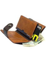 ⁦كلاسيك ميلانو محفظة كلاسيك ميلانو بحماية RFID للرجال والنساء - حامل بطاقات أوتوماتيكي بتصميم بوب أب - محفظة بطاقات آمنة ومدمجة للرجال - محفظة أنيقة للرجال والنساء⁩ - الصورة ⁦3⁩