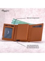 Classic Milano محفظة كلاسيك ميلانو من الجلد الصناعي مع تقنية حجب RFID للرجال والنساء - محفظة حامل بطاقات تلقائية بتصميم منبثق - حامل بطاقات ائتمان آمن ومضغوط للرجال - محفظة أنيقة للرجال ومحفظة بطاقات RFID للنساء - Image 3