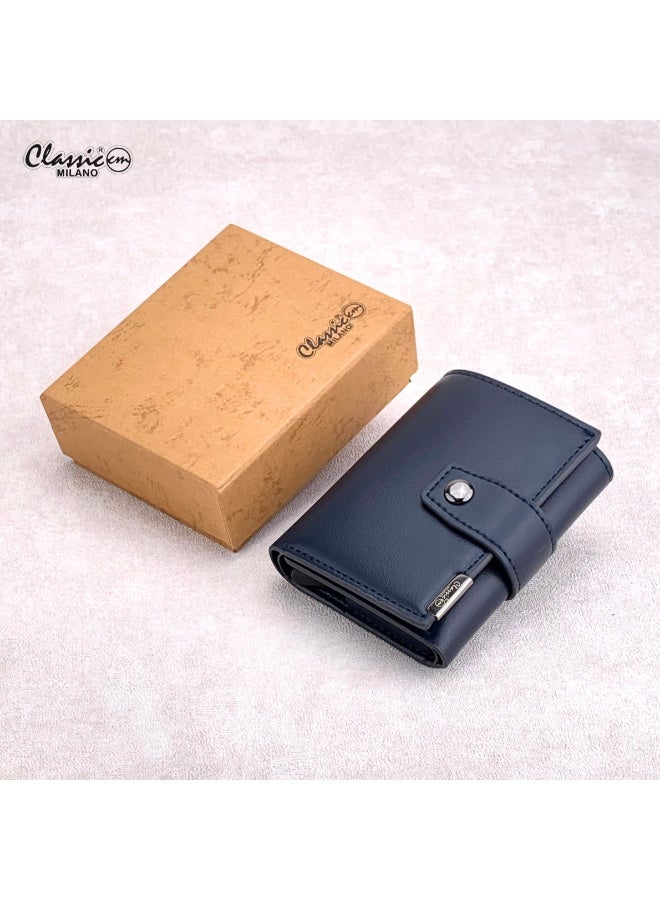 326c7270-ab72-4c64-9419-0a84fb05843a.jpg كلاسيك ميلانو محفظة كلاسيك ميلانو بحماية RFID للرجال والنساء - حامل بطاقات أوتوماتيكي بتصميم بوب أب - محفظة بطاقات آمنة ومدمجة للرجال - محفظة أنيقة للرجال والنساء - الصورة 1