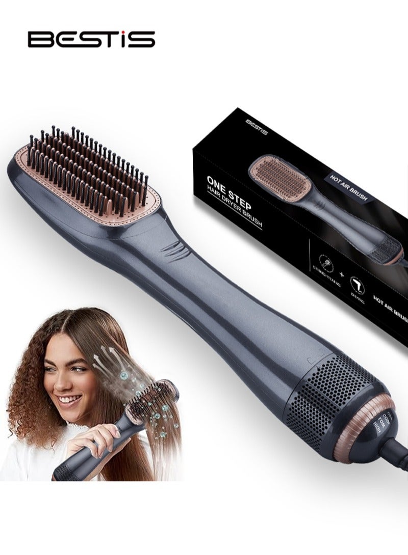 3c78a4b6-a4a2-46cf-b178-19635723dee5.jpg بيستيس مجفف شعر 3 في 1 بقوة 1200 واط، فرشاة سيراميك احترافية، 3 إعدادات للحرارة/2 سرعة، مجفف شعر ومصمم شعر بخطوة واحدة - الصورة 1