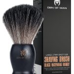 دن أوف مان فرشاة حلاقة شعر جامبو 27 مللي متر عقدة ممتازة خالية من القسوة تقليد بادجر شعيرات ناعمة فائقة الامتصاص لحلاقة ناعمة بمقبض من خشب الورد الحقيقي