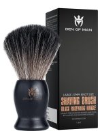 دن أوف مان فرشاة حلاقة شعر جامبو 27 مللي متر عقدة ممتازة خالية من القسوة تقليد بادجر شعيرات ناعمة فائقة الامتصاص لحلاقة ناعمة بمقبض من خشب الورد الحقيقي