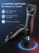 ⁦دوشر مكينه حلاقه مناطق حساسه للرجال، ماكينة تشذيب الجسم آمنة قابلة لإعادة الشحن للاستخدام الجاف/الرطب⁩ - الصورة ⁦6⁩