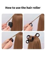 خاجول 25 قطعة مجموعة أنابيب لف الشعر اللاصقة وكبسات الشعر، تشمل 12 أنبوب لف شعر بمشابك قبضة ذاتية و12 كبسة شعر تمساح، أنابيب لف الشعر بكبسات ومشط (أسود) - Image 3