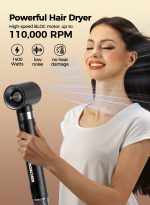 ⁦دوشر استشوار شعر احترافي 7 في 1 مع مجفف شعر وفرشاة هواء ساخن وعصا تجعيد وملحقات ديفيوزر لفير الشعر يحقق نتائج صالون في المنزل⁩ - الصورة ⁦3⁩