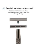 إليمي طقم شفرات سلامة مزدوجة الحافة أسود مع 5 قطع شفرة - Image 4