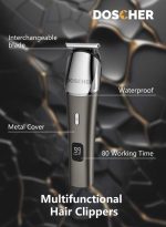 ⁦دوشر ماكينة حلاقة كهربائية للرجال، ماكينة حلاقة للجسم آمنة ومناسبة للمناطق الحساسة، ماكينة حلاقة قابلة لإعادة الشحن ومقاومة للماء للاستخدام الجاف/الرطب⁩ - الصورة ⁦5⁩