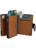 ⁦كلاسيك ميلانو محفظة كلاسيك ميلانو بحماية RFID للرجال والنساء - حامل بطاقات أوتوماتيكي بتصميم بوب أب - محفظة بطاقات آمنة ومدمجة للرجال - محفظة أنيقة للرجال والنساء⁩ - الصورة ⁦2⁩