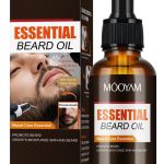 موويام زيت نمو اللحية، زيت اللحية للرجال، يجعل اللحية أكثر كثافة وسماكة ونعومة، يقوي ويرطب اللحية 30 مل