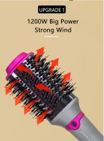 ⁦كينسي بيوتي فرشاة الساخن 4 في 1، فرشاة تجفيف كهربائية برأسين، 1200 واط، مصفف الشعر، يجعل شعرك ناعمًا⁩ - الصورة ⁦2⁩