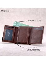 ⁦كلاسيك ميلانو محفظة كلاسيك ميلانو بحماية RFID للرجال والنساء - حامل بطاقات أوتوماتيكي بتصميم بوب أب - محفظة بطاقات آمنة ومدمجة للرجال - محفظة أنيقة للرجال والنساء⁩ - الصورة ⁦3⁩