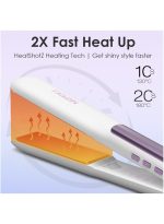 ⁦فازين مملس شعر أيوني سريع التسخين من التيتانيوم المسطح للحصول على تسريحة أنيقة⁩ - الصورة ⁦3⁩