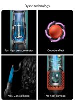 دايسون أير وراップ I.D مصفف ومجفف متعدد الاستخدامات مستقيم مع سيراميك متموج باتينا/توباز - 533593-01 - Image 7