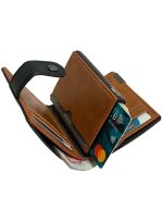 ⁦كلاسيك ميلانو محفظة كلاسيك ميلانو بحماية RFID للرجال والنساء - حامل بطاقات أوتوماتيكي بتصميم بوب أب - محفظة بطاقات آمنة ومدمجة للرجال - محفظة أنيقة للرجال والنساء⁩ - الصورة ⁦4⁩