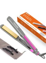 فازين مملس شعر أيوني سريع التسخين من التيتانيوم المسطح للحصول على تسريحة أنيقة