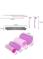 ⁦مجموعة مشابك شعر زغبية يمكنك صنعها بنفسك لتجعيد الشعر بدون حرارة، أنيقة وقابلة لإعادة الاستخدام لإكسسوارات تصفيف الشعر⁩ - الصورة ⁦2⁩