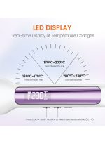 ⁦فازين فرد الشعر الاحترافية بلوحة عريضة 42 مم أيون سالب من التيتانيوم تسخين سريع لمدة 30 ثانية، شاشة LED لدرجة الحرارة في الوقت الحقيقي جهد عريض 10 مستويات درجة حرارة قابلة للتعديل⁩ - الصورة ⁦8⁩