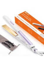 فازين مملس شعر أيوني سريع التسخين من التيتانيوم المسطح للحصول على تسريحة أنيقة