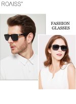 ⁦رويس نظارة شمسية مربعة مستقطبة رجالية، نظارة الشمس الواقية من الأشعة فوق البنفسجية 400 بإطار PC، ظلال شمس مضادة للوهج عصرية للرجال مناسبة للقيادة وصيد الأسماك والسفر، 61 مم⁩ - الصورة ⁦2⁩