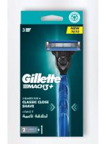 560 ماكينة حلاقة ماك 3 مع شفرتي حلاقة فضي