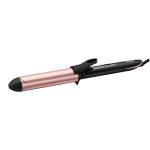 بيبي ليس مكواة تجعيد الشعر من بيبيليس اسطوانة تجعيد بقطر 32 مم مع مدى واسع للغاية، تسخين فائق السرعة مع LED و 6 إعدادات حرارة من 160°C إلى 210°C وكابل دوار سيراميك بطول 2.5 متر بتصميم روز كوارتز| الموديل: C452SDE أسود/ وردي