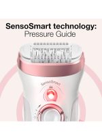 ⁦براون مجموعة الجمال سيلك إبيل 985‏‏-9 9 ماكينة إزالة الشعر الفاخرة اللاسلكية للاستخدام الجاف ومع الماء 7 في 1 أبيض⁩ - الصورة ⁦4⁩