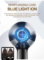 ⁦صورة العالمة مجفف شعر أيوني 6 في 1، مجفف شعر محترف للصالون بقوة 2200 واط ومحرك AC للتجفيف السريع مع 2 سرعة و 3 إعداد حرارة، مزود بموزع الهواء والوحدة ومكثف التركيز للشعر المجعد والمستقيم، ومشط.⁩ - الصورة ⁦5⁩