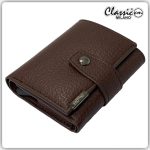 كلاسيك ميلانو محفظة كلاسيك ميلانو بحماية RFID للرجال والنساء - حامل بطاقات أوتوماتيكي بتصميم بوب أب - محفظة بطاقات آمنة ومدمجة للرجال - محفظة أنيقة للرجال والنساء